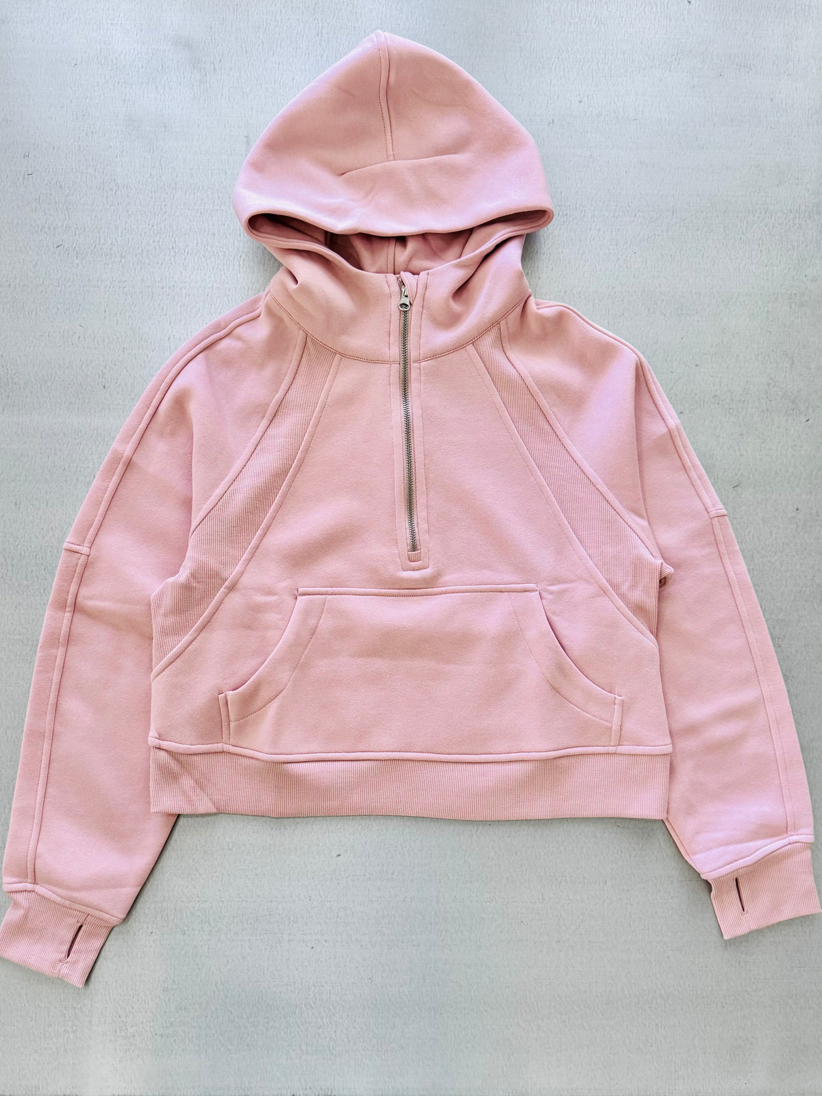 Rae Mode French Terry Quarter Zip Hoodie