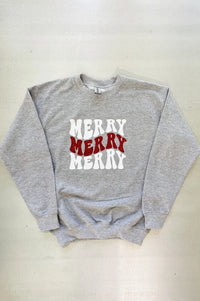 Merry Merry Merry Glitter YOUTH Sweatshirt *Final Sale*