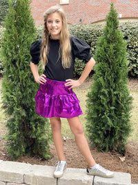 Kinsley YOUTH Metallic Ruffle Skirt