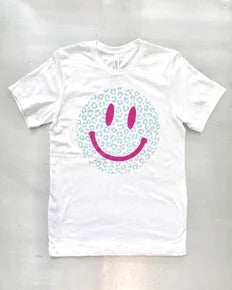 Leopard Womens Smiley T-Shirt- *Final Sale