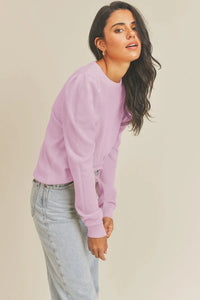 Marilyn Puff Sleeve Pullover Lavender