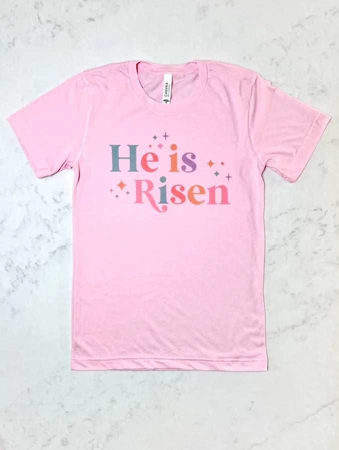 He is Risen Sparkle Womens Tee