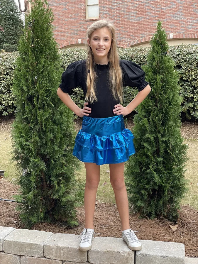 Layla YOUTH Metallic Ruffle Skirt *Final Sale*