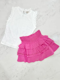 Lorelei YOUTH Eyelet Ruffle Tank *Final Sale*