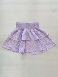 Lila YOUTH Smocked Waist Lilac Eyelet Skirt *Final Sale*