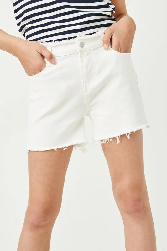 McKenzie YOUTH Distressed Frayed Denim Shorts