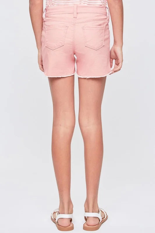 Lexi YOUTH Mid-Rise Button Twill Shorts