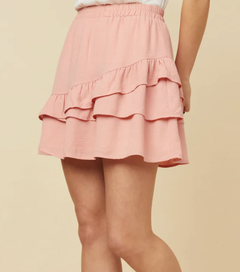 Millie WOMENS Ruffle Elastic Waist Skirt *Final Sale*