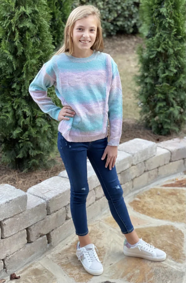 Darcy YOUTH Ruffled Ombre Sweater